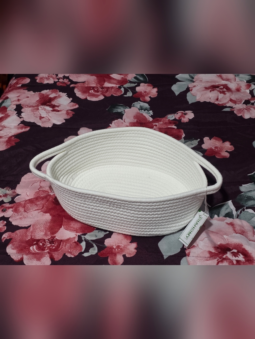 White Woven Rope Storage Basket